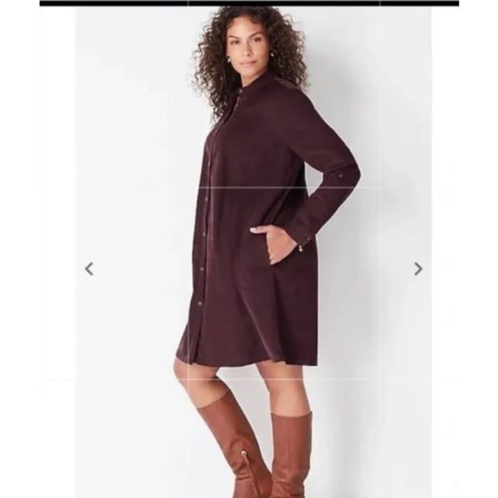 J.Jill Corduroy Tunic Shirt Dress